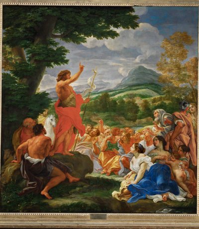 Le sermon de Saint Jean-Baptiste ... - Giovanni Battista (1639-1709) Gaulli