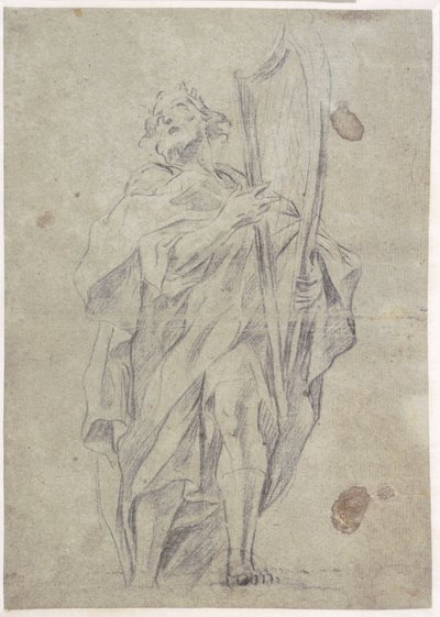 Le roi David avec sa harpe - Giovanni Battista Beinaschi