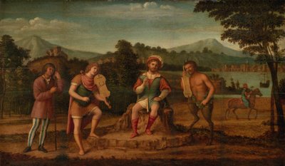 Le Jugement de Midas. Le concours musical entre Apollon et Marsyas - Giovanni Battista Cima da Conegliano