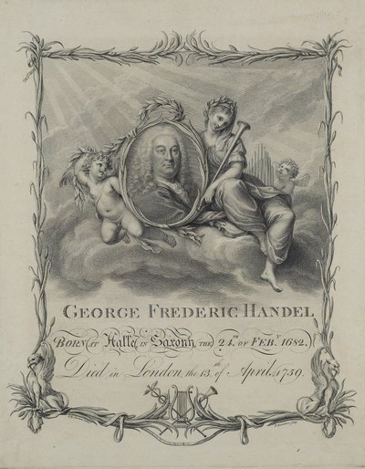George Frideric Handel, gravé par Francesco Bartolozzi, c.1790 - Giovanni Battista Cipriani