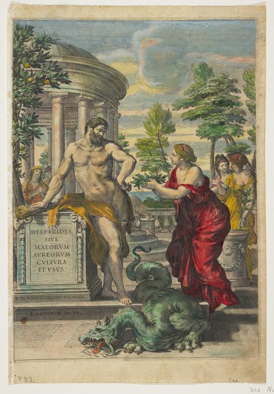 Frontispice et page de titre de Hesperides, 1646 - Giovanni Battista Ferrari