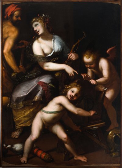 La préparation des flèches de Cupidon - Giovanni Battista Paggi