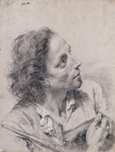 Un astronome tenant un livre et un télescope, regardant vers la droite - Giovanni Battista Piazzetta