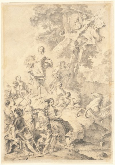 Apollon, les Muses et Mars : En louange de Tasso - Giovanni Battista Piazzetta