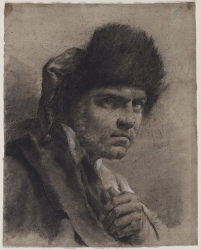 Homme avec un bonnet de fourrure, vers 1730-40 - Giovanni Battista Piazzetta
