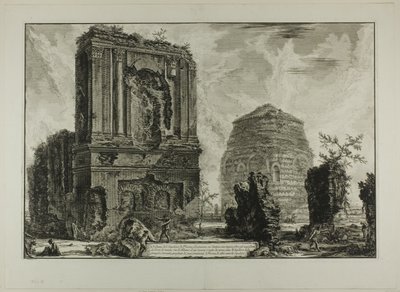 A. Vue du tombeau de Licinianus Piso sur l