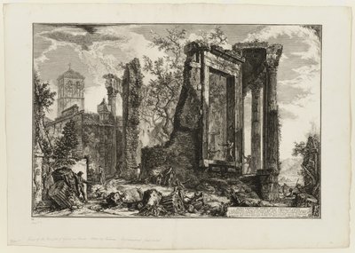 Une autre vue du Temple de la Sibylle à Tivoli, de Vues de Rome - Giovanni Battista Piranesi