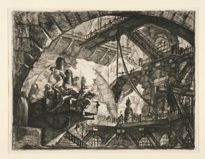 Carceri, X: Prisonniers sur une Plateforme Proéminente - Giovanni Battista Piranesi