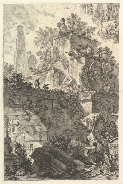 Frontispice, avec statue de Minerve, vers 1748 - Giovanni Battista Piranesi