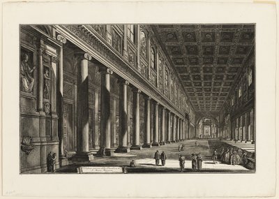 Vue intérieure de la basilique de S. Maria Maggiore, de Vues de Rome - Giovanni Battista Piranesi