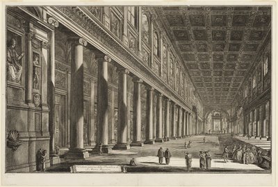 Vue intérieure de la Basilique de S. Maria Maggiore, de Vues de Rome - Giovanni Battista Piranesi
