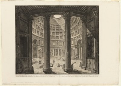 Vue intérieure du Panthéon, des Vues de Rome - Giovanni Battista Piranesi
