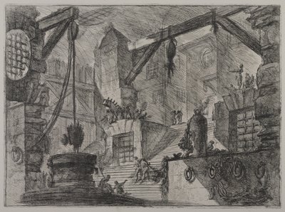 Invenzioni Capric di Carceri; Hind 13, premier état de trois, vers 1749 - Giovanni Battista Piranesi