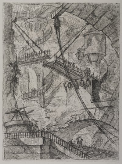 Invenzioni Capric di Carceri; Hind 7, premier état de trois, vers 1749 - Giovanni Battista Piranesi