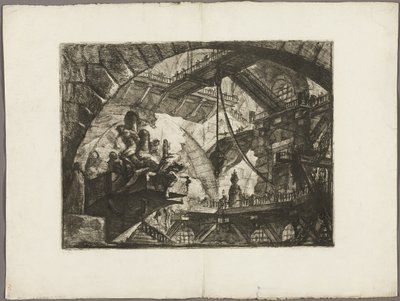 Prisonniers sur une plate-forme en saillie, planche 10 de Prisons imaginaires - Giovanni Battista Piranesi