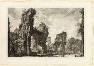 Ruines du Xyste [un long portique ouvert utilisé pour les exercices athlétiques], la salle centrale des Thermes d