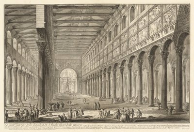 Vue intérieure de la basilique Saint-Paul-hors-les-Murs - Giovanni Battista Piranesi