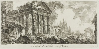 Temple de Pola en Istrie, planche 21 de Quelques vues d