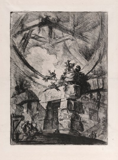 La grande roue, planche 9 de Carceri d - Giovanni Battista Piranesi