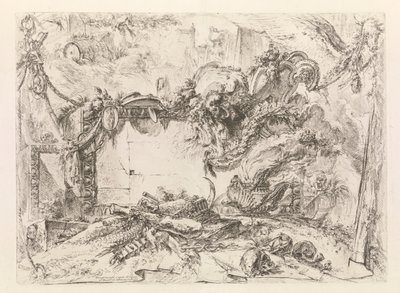 La tablette monumentale, de Grotteschi (Grotesques) - Giovanni Battista Piranesi