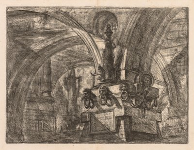 Les Prisons : Arches rondes jaillissant d