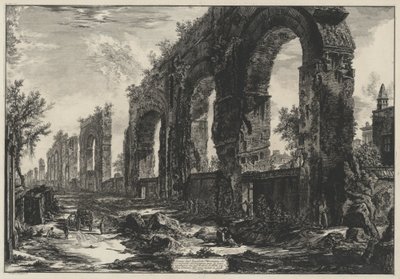 Vestiges des aqueducs néroniens (tiré de : Vedute di Roma) - Giovanni Battista Piranesi