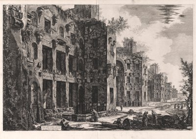 Vue des restes supérieurs des Thermes de Dioclétien à Santa Maria degli Angeli (intérieur du Frigidarium : mur sud), de Vedute di Roma (Vues de Rome) - Giovanni Battista Piranesi