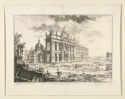 Vue de la basilique de S. Giovanni Laterano, de Vedute di Roma - Giovanni Battista Piranesi