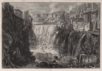 Vue de la cascade de Tivoli, de Vedute di Roma - Giovanni Battista Piranesi