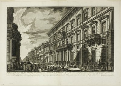 Vue le long de la Via del Corso du Palazzo dell