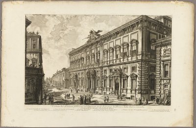 Vue du Palazzo della Consulta sur le Quirinal abritant le Secrétariat papal, des vues de Rome - Giovanni Battista Piranesi