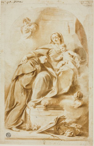 Madone et enfant avec saint Antoine de Padoue - Giovanni Battista Pittoni the Younger