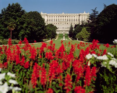 Palacio Real depuis les jardins, commencé en 1738 - Giovanni Battista Sacchetti
