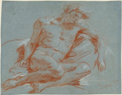 Un nu masculin assis - Giovanni Battista Tiepolo