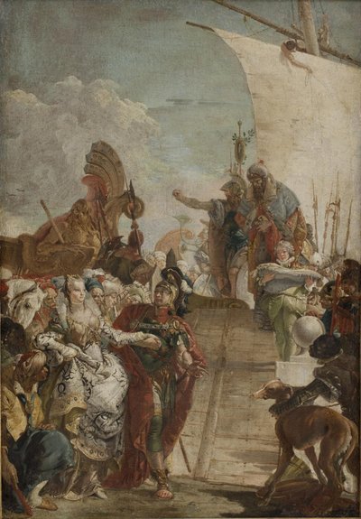 Antoine menant Cléopâtre à bord - Giovanni Battista Tiepolo