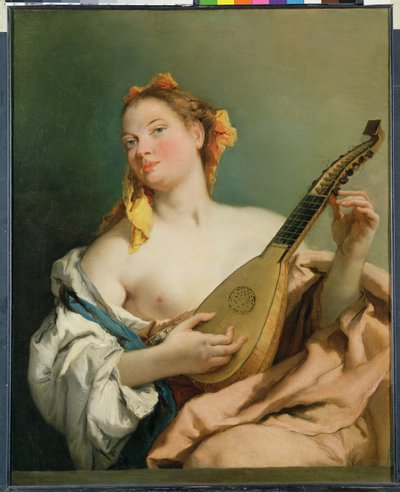 Fille avec une mandoline, 1755-60 - Giovanni Battista Tiepolo