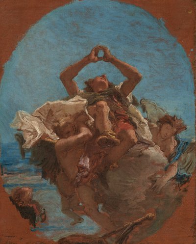 Der heilige Rochus von Engeln in den Himmel getragen - Giovanni Battista Tiepolo