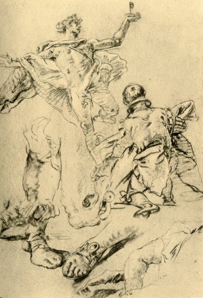 Étude pour une page dans le Kaisersaal, 1751-1752, 1928 - Giovanni Battista Tiepolo