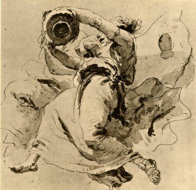 Deux génies tenant un pot, milieu du 18ème siècle, 1928 - Giovanni Battista Tiepolo