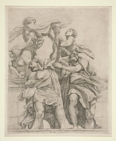 Deux apôtres et trois anges - Giovanni Battista Vanni