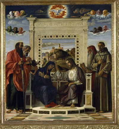 Couronnement de la Vierge avec SS. Paul, Pierre, Jérôme et François d