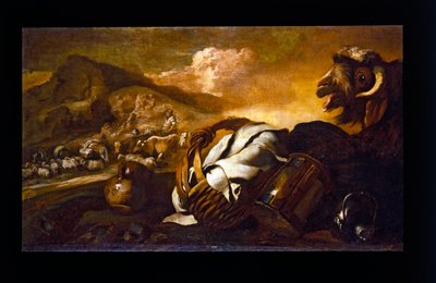 Nature morte avec chèvre - Giovanni Benedetto (1609 64) Castiglione