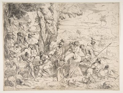 Laban cherchant des idoles parmi les possessions de Jacob, vers 1635-40 - Giovanni Benedetto Castiglione
