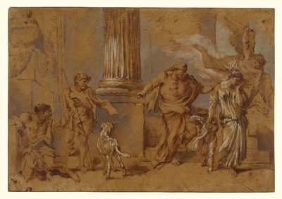 Die Vertreibung der Hagar - Giovanni Benedetto Castiglione
