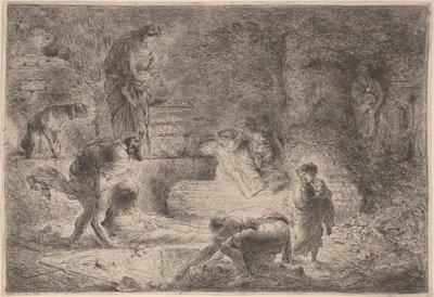 Tobie enterrant les morts - Giovanni Benedetto Castiglione