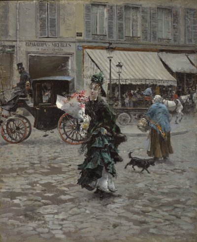 Traverser la rue, 1873-75 - Giovanni Boldini
