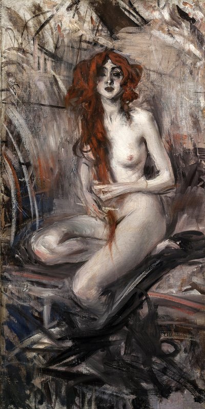 Femme se peignant les cheveux, vers 1912 - Giovanni Boldini