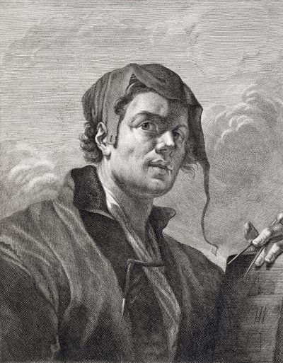 Gerrit van Honthorst (1590-1656), gravé par Cosimo Mogalli (1667-1730) - Giovanni Domenico Ferretti