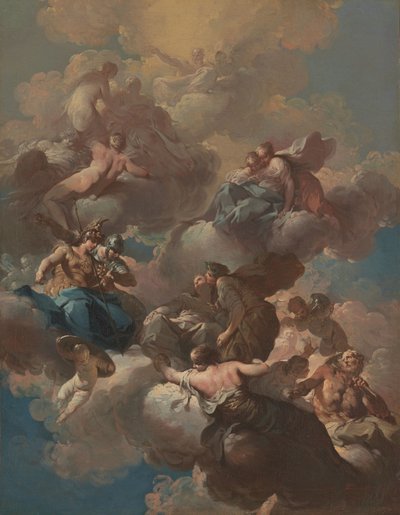 Esquisse pour un plafond, c.1740 - Giovanni Domenico Ferretti