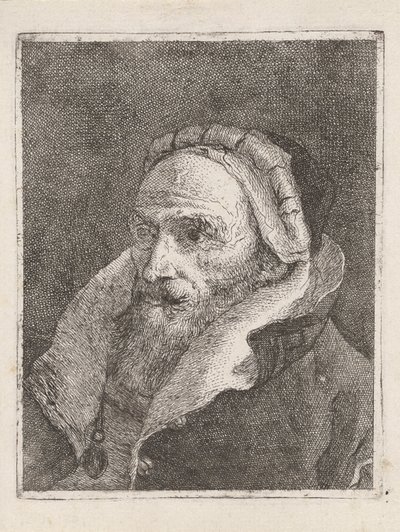 Vieil Homme Barbu avec une Casquette, de la Raccolta di Teste (Collection de Têtes) - Giovanni Domenico Tiepolo